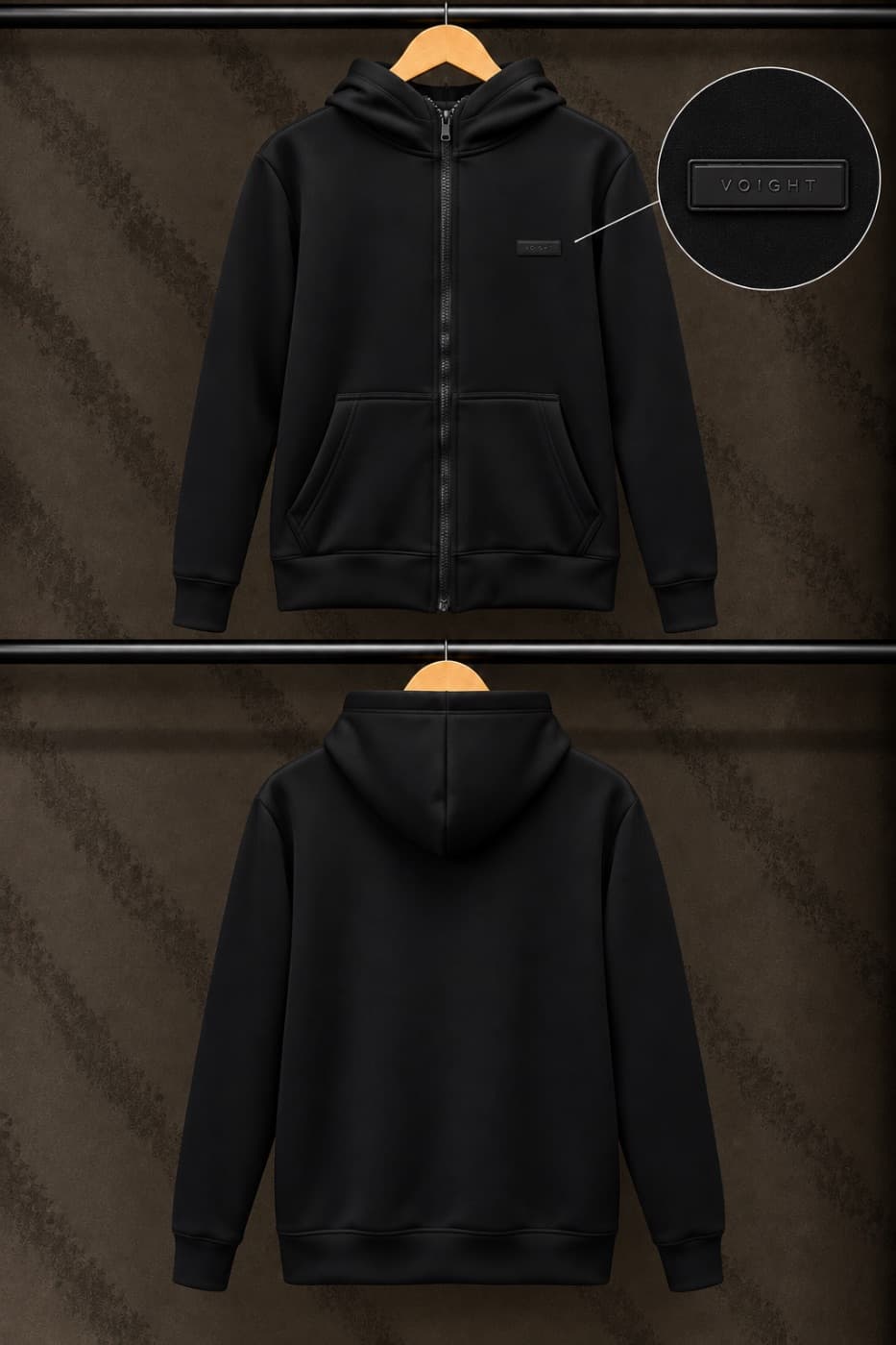Moletom Voight Full Zip Preto
