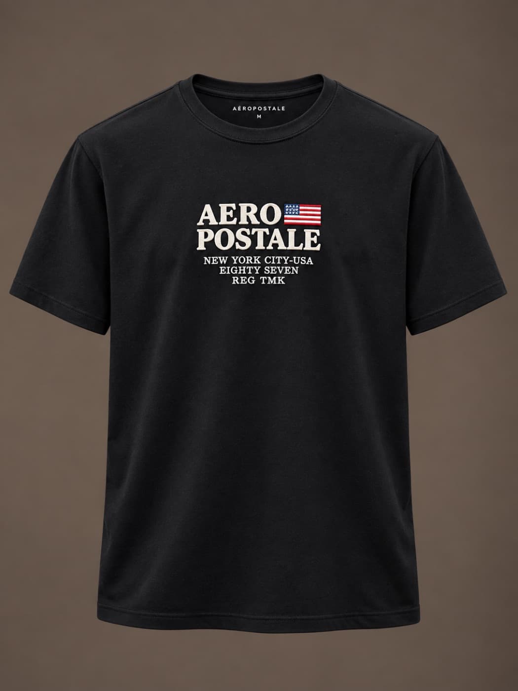 Camiseta Aeropostale Bordada Preta