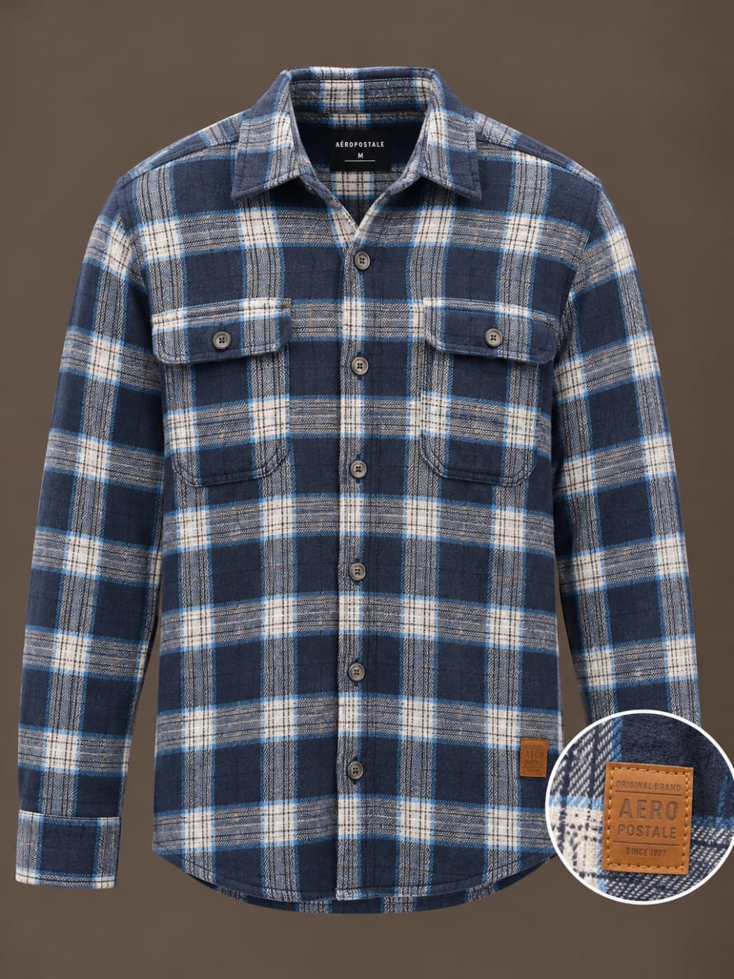 Camisa Xadrez Aeropostale Azul