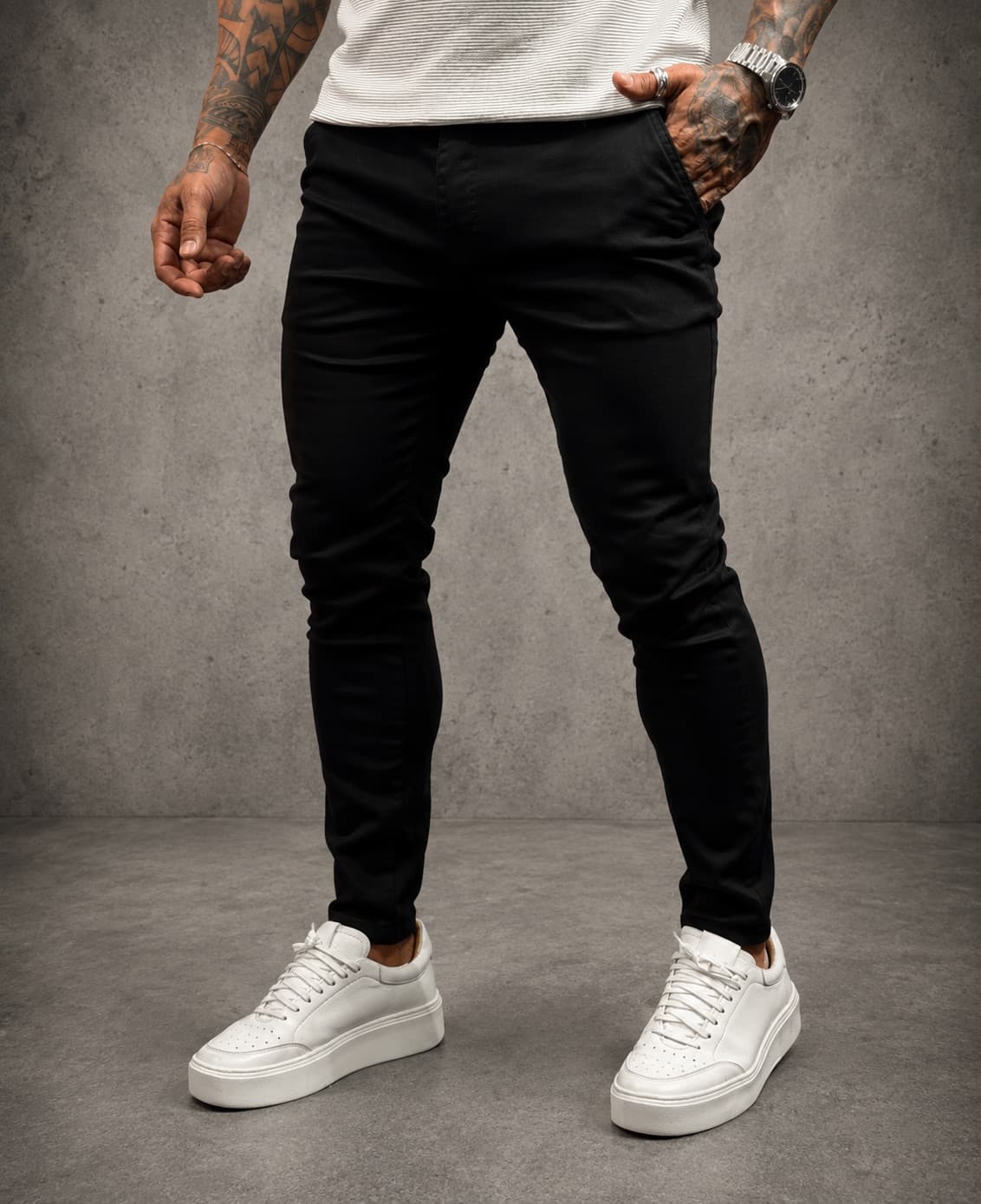 Calça Alfaiataria City Denim Skinny Preta