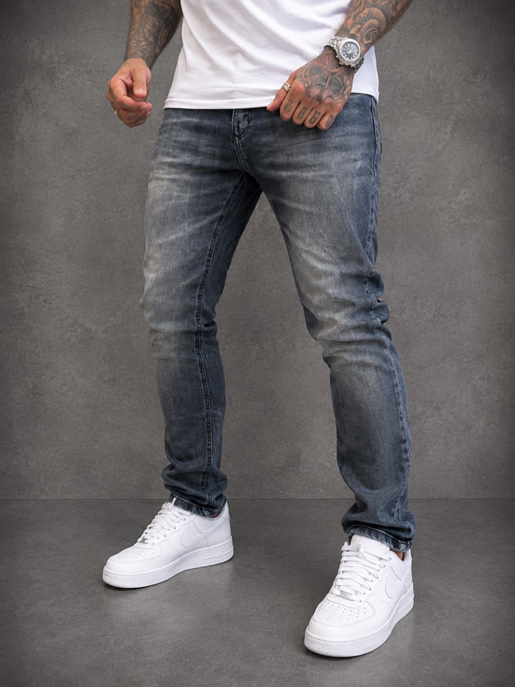 Calça Jeans City Denim Cinza Estonada