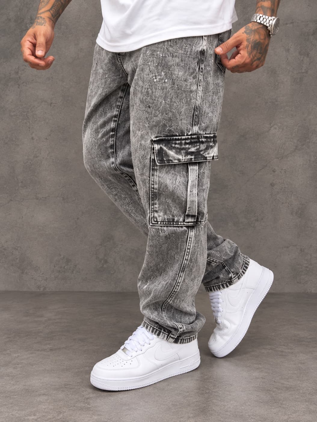Calça Jeans Cargo City Denim | Cód. 26102